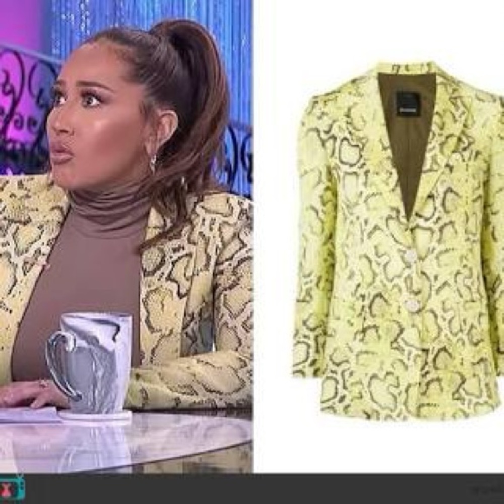 Pinko Yellow Snakeskin Print As Seen On Adrienne Bailon - Picture 11 of 11
